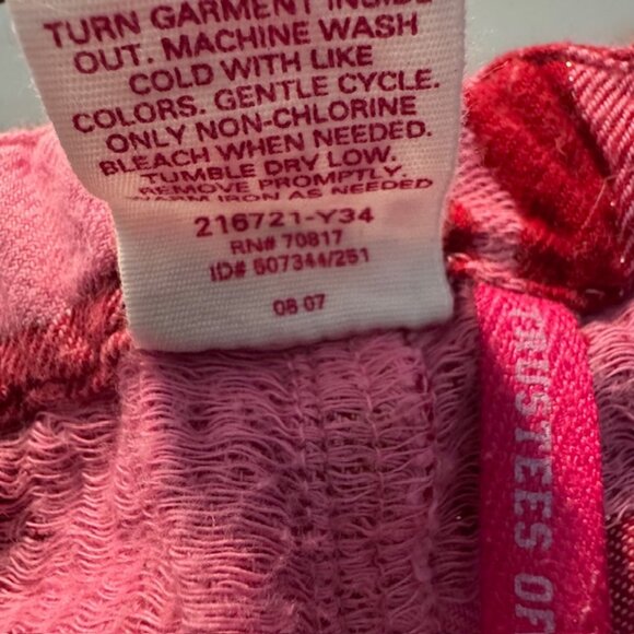 Y2K Victoria's Secret PINK Trustees of Pink Flannel Pajama Pants Red Plaid L - Picture 4 of 7